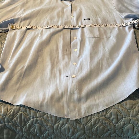 Nwot faconnable blue button down shirt, size large - Picture 5 of 8